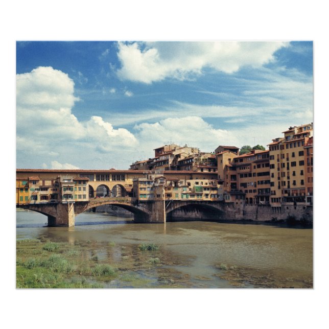 Europa, Italien, Florens. Ponte Vecchio Fototryck (Framsidan)