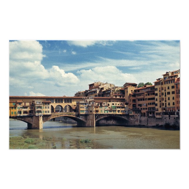 Europa, Italien, Florens. Ponte Vecchio Fototryck (Framsidan)