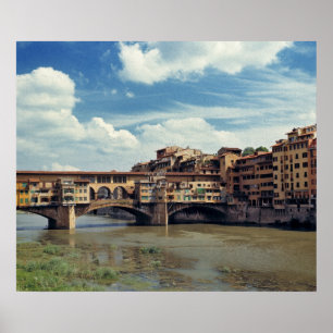 Europa, Italien, Florens. Ponte Vecchio Poster