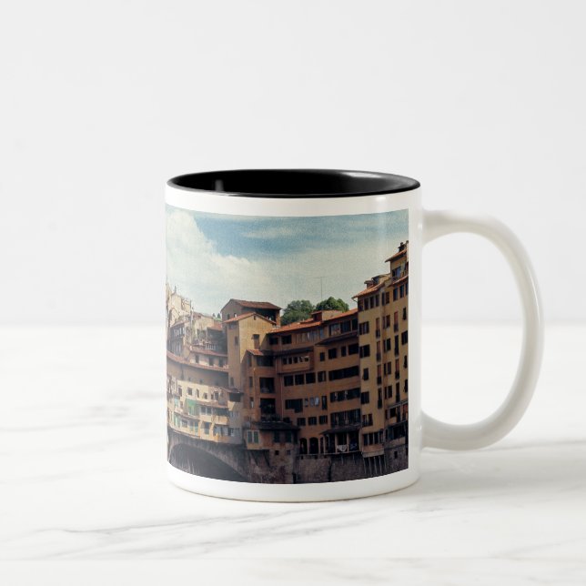 Europa, Italien, Florens. Ponte Vecchio Två-Tonad Mugg (Höger)