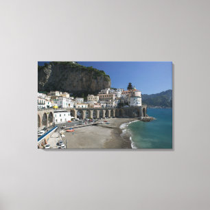 Europa, Italien, Kampanien, (Amalfi-kusten), Amalf Canvastryck