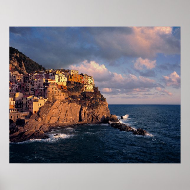 Europa, Italien, Manarola. Klippkapslade Poster (Framsidan)