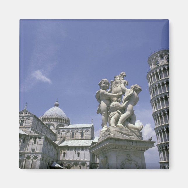 Europa, Italien, Pisa, Lutande tornet i Pisa Magnet (Framsidan)
