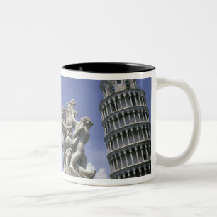 Europa, Italien, Pisa, Lutande tornet i Pisa Två-Tonad Mugg