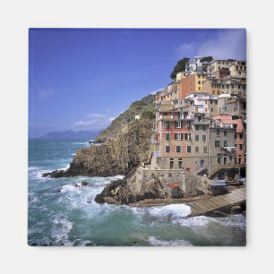 Europa, Italien, Riomaggiore. Riomaggiore är byggt Magnet