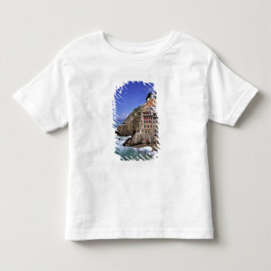 Europa, Italien, Riomaggiore. Riomaggiore är byggt Tee