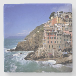 Europa, Italien, Riomaggiore. Riomaggiore är byggt Underlägg Sten