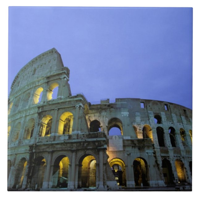 Europa, Italien, Rom. Kvällsutsikt över Kakelplatta (Framsidan)