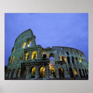 Europa, Italien, Rom. Kvällsvy för Poster
