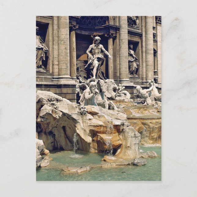 Europa, Italien, Rom. Mynt kullar grund i Vykort (Framsida)