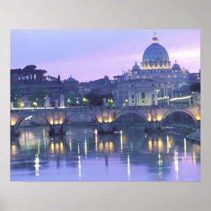 Europa, Italien, Rom, Vatikanen. St. Peter's & Poster