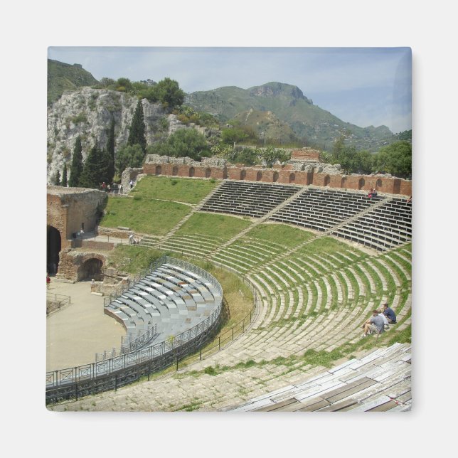 Europa, Italien, Sicilien, Taormina. 300-talet Magnet (Framsidan)