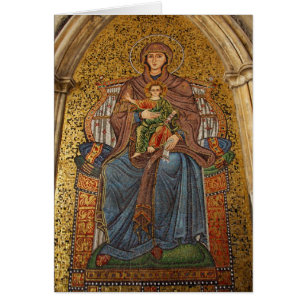 Europa, Italien, Sicilien, Taormina. Madonna & bar Hälsningskort
