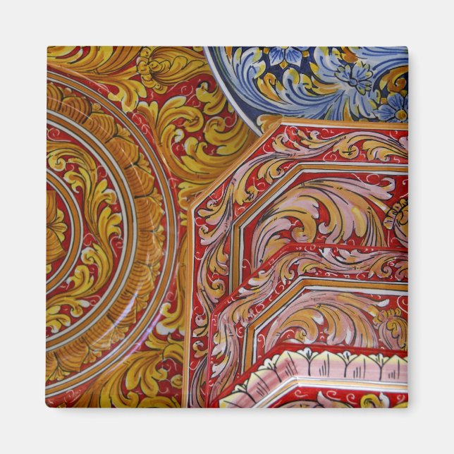 Europa, Italien, Sicilien, Taormina. Traditionell  Magnet (Framsidan)