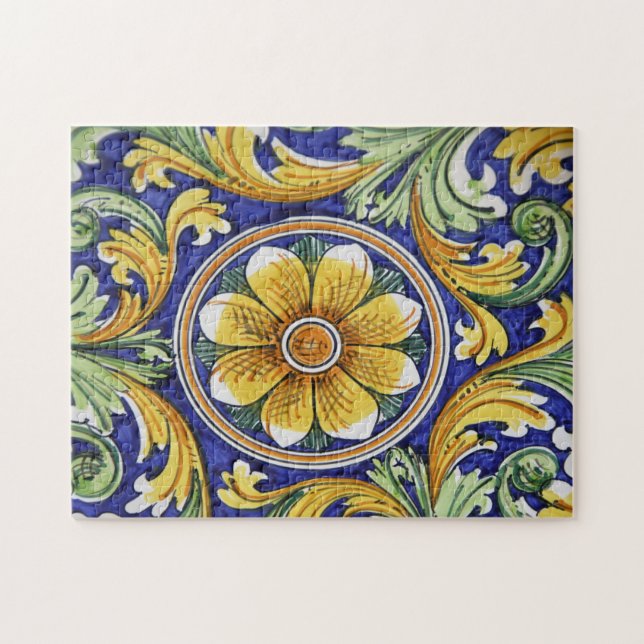 Europa, Italien, Sicilien, Taormina. Traditionell  Pussel (Horisontell)