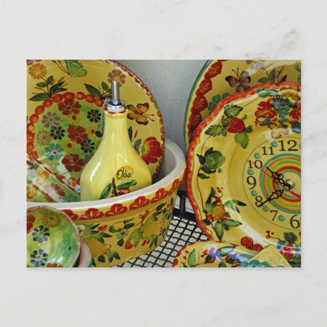 Europa, Italien, Sicilien, Taormina. Traditionell  Vykort (Framsida)