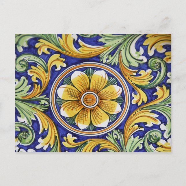 Europa, Italien, Sicilien, Taormina. Traditionell  Vykort (Framsida)