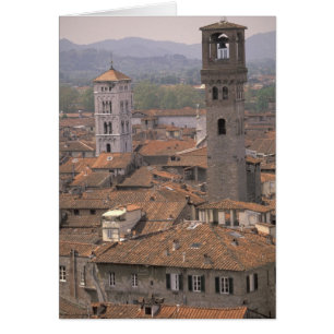 Europa, Italien, Toscana, Lucca, Stadspanorama Hälsningskort