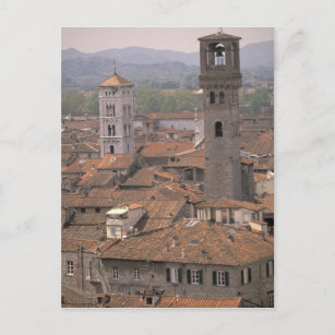 Europa, Italien, Toscana, Lucca, Town panorama Vykort