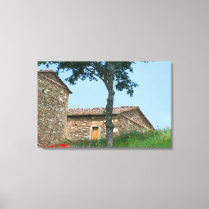 Europa, Italien, Toscana, övergiven villa i Canvastryck