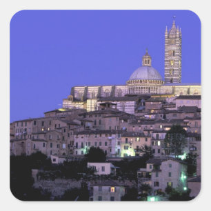 Europa, Italien, Toscana, Siena. 1300-tal. Duomo o Fyrkantigt Klistermärke