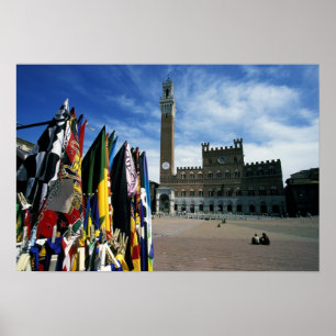 Europa, Italien, Toscana, Siena. Piazza del Poster