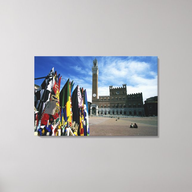 Europa, Italien, Toskana, Siena. Piazza del Canvastryck (Framsida)