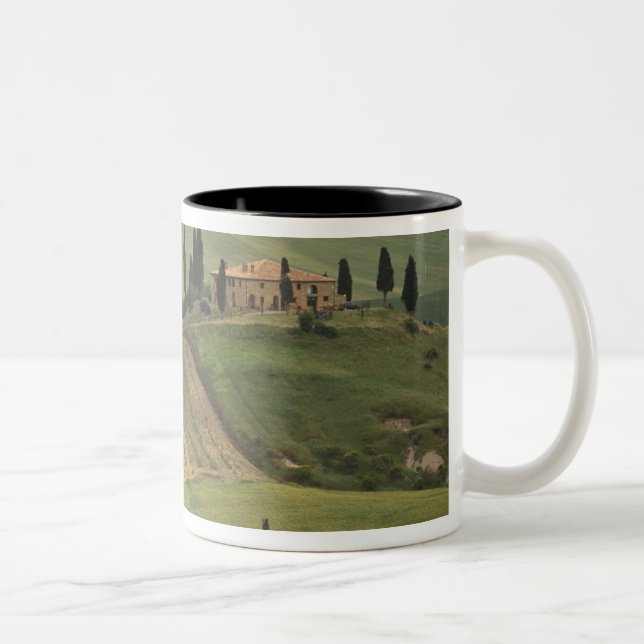 Europa, Italien, Toskana, Val d'Orcia, Toskana Två-Tonad Mugg (Höger)