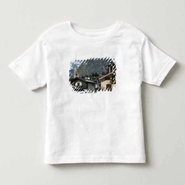 Europa, Italien, Valle d'Aosta, COURMAYEUR: Stad Tee (Framsida)