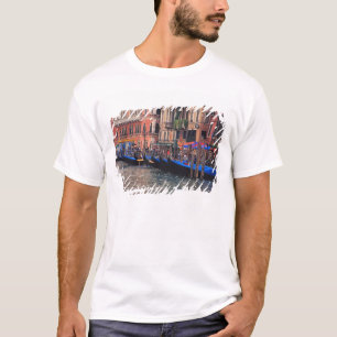 Europa, Italien, Venedig, gondoler i kanalen T-shirt