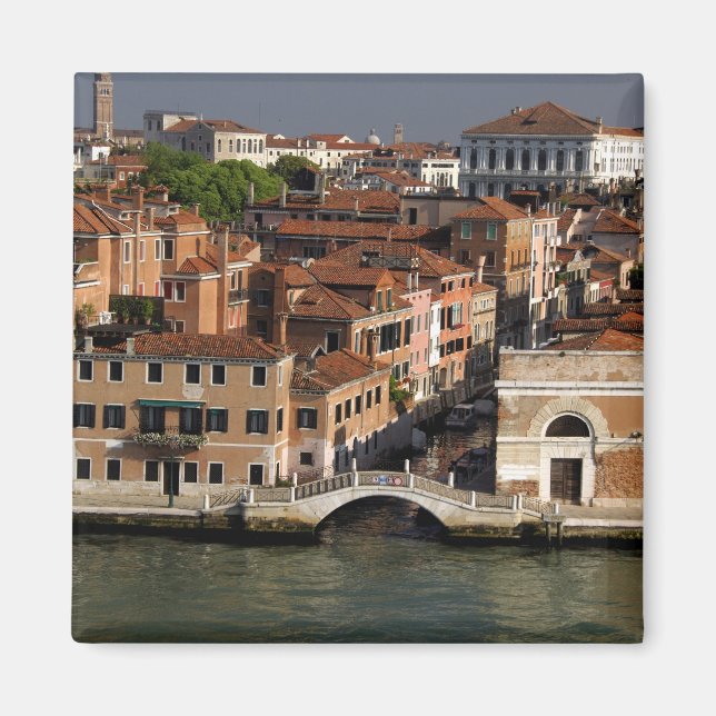 Europa, Italien, Venedig. Kanalvyer. UNESCO Magnet (Framsidan)