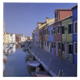 Europa, Italien, Venedig, Muranoön, Färgrik Kakelplatta