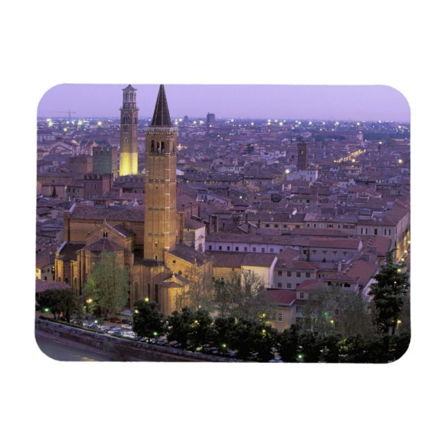 Europa, Italien, Venetien, Verona. Visa från Caste Magnet (Horisontell)