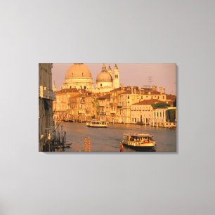 Europa, Italien, Veneto, Venedig. Solnedgångsutsik Canvastryck