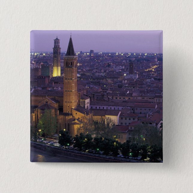 Europa, Italien, Verona, Utsikt från Castel S. Knapp (Framsida)