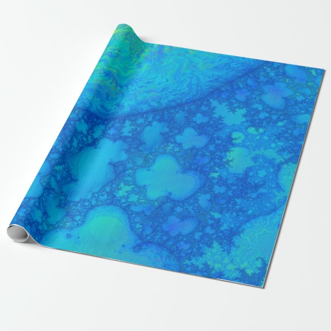Europa JellyFish 3D Fractal GIFT WRAP BULK Presentpapper (Utrullad)