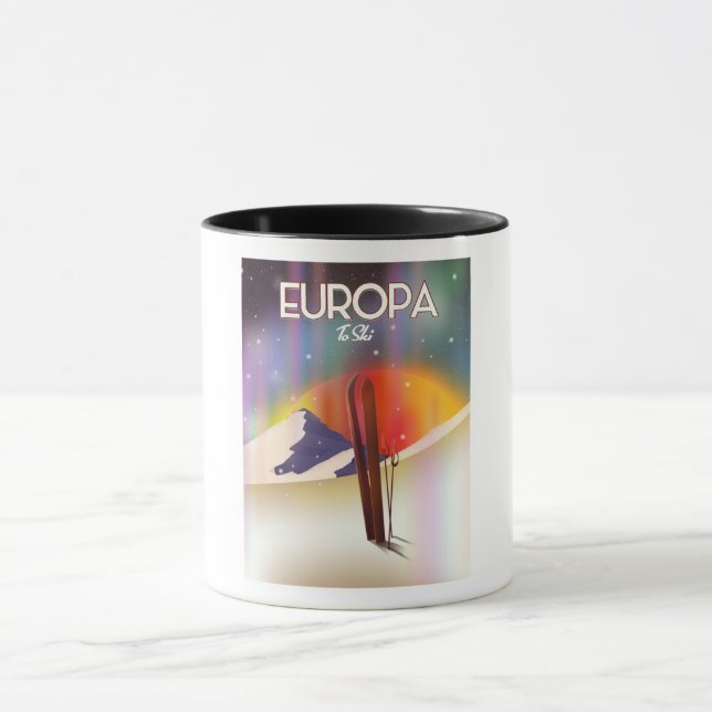 Europa - Jupiters måne rymdkonst. Mugg (Center)