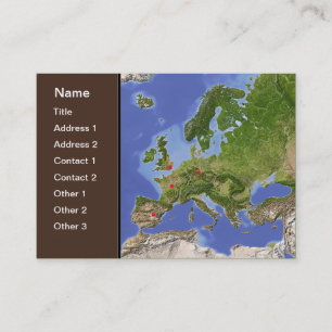 Europa karta, anpassade! visitkort