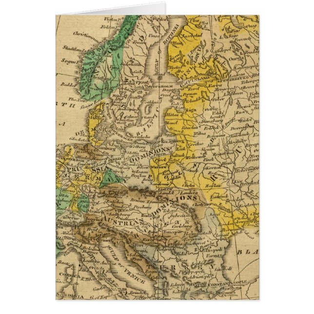 Europa Karta efter Worcester Hälsningskort (Framsidan)