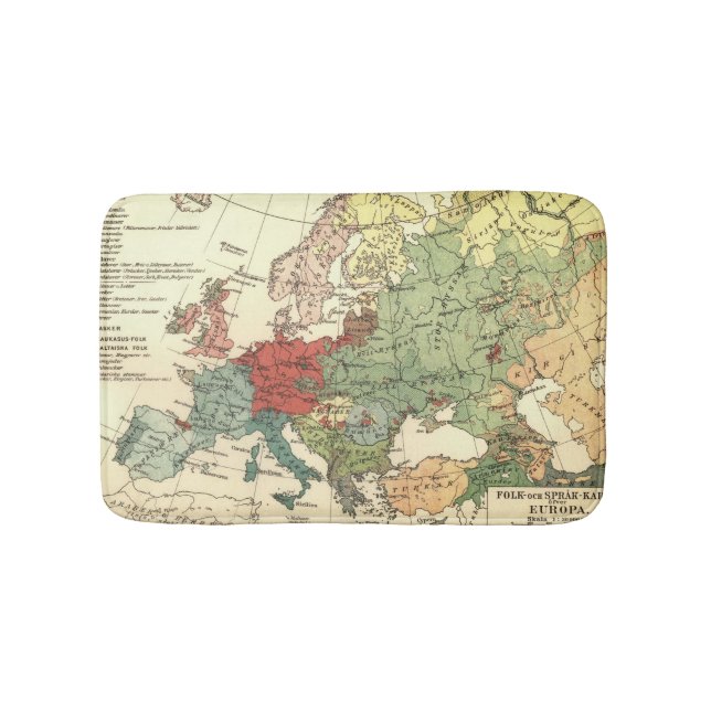 Europa Karta Land World Antique Badrumsmatta (Framsidan)