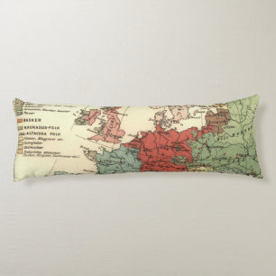 Europa Karta Land World Antique Kroppskudde