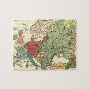 Europa Karta Land World Antique Pussel