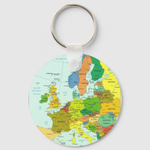 Europa karta nyckelring