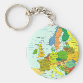 Europa karta nyckelring