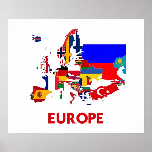 EUROPA KARTA POSTER (Framsidan)