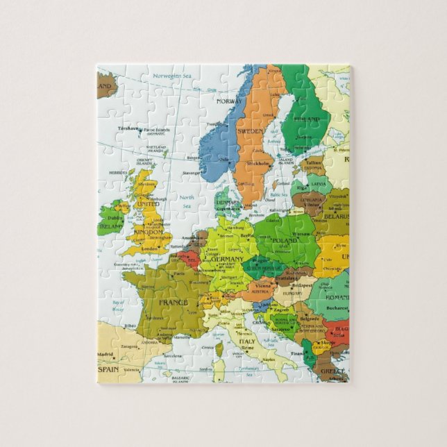 Europa karta pussel (Vertikal)