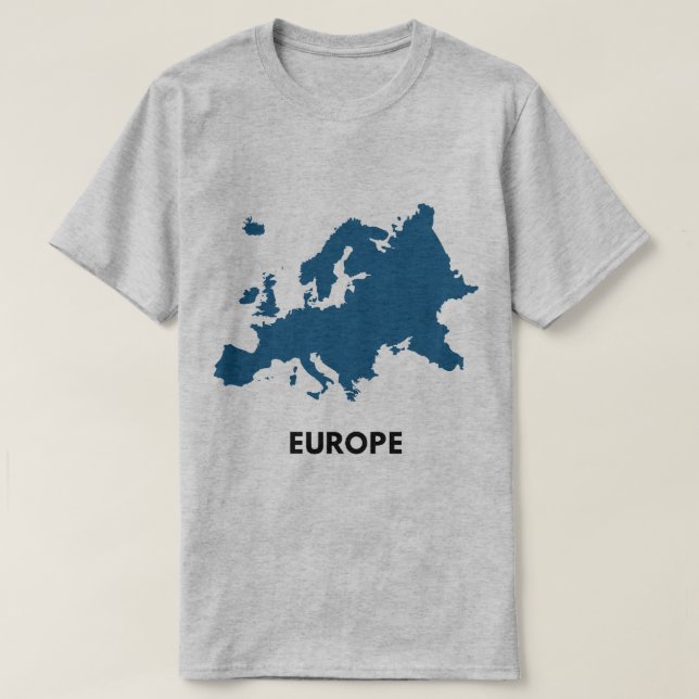 Europa Karta T Shirt (Design framsida)