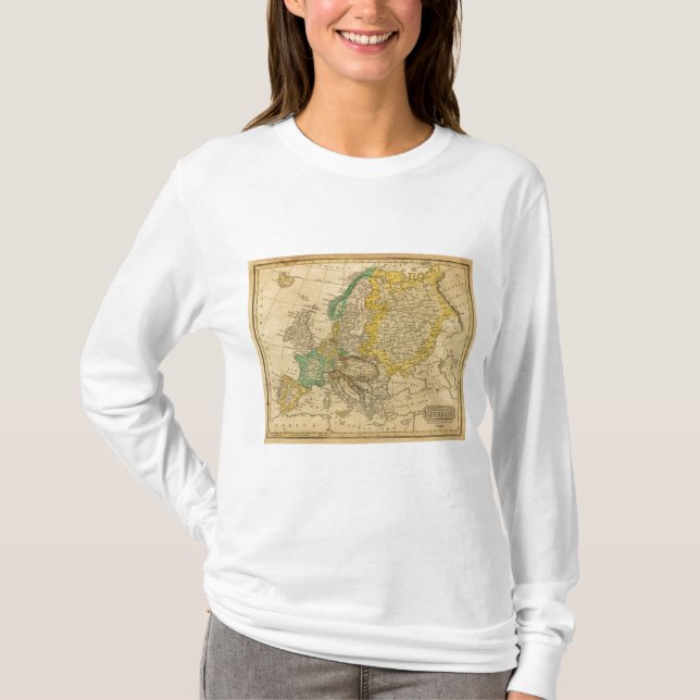 Europa karta vid Worcester T Shirt (Framsida)