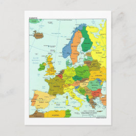 Europa karta vykort