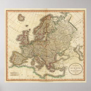 Europa kartbokkarta poster